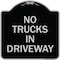 Signmission Driveway No Trucks in Driveway Heavy-Gauge Aluminum Architectural Sign, 18" x 18", BS-1818-24124 A-DES-BS-1818-24124 - alternate 1
